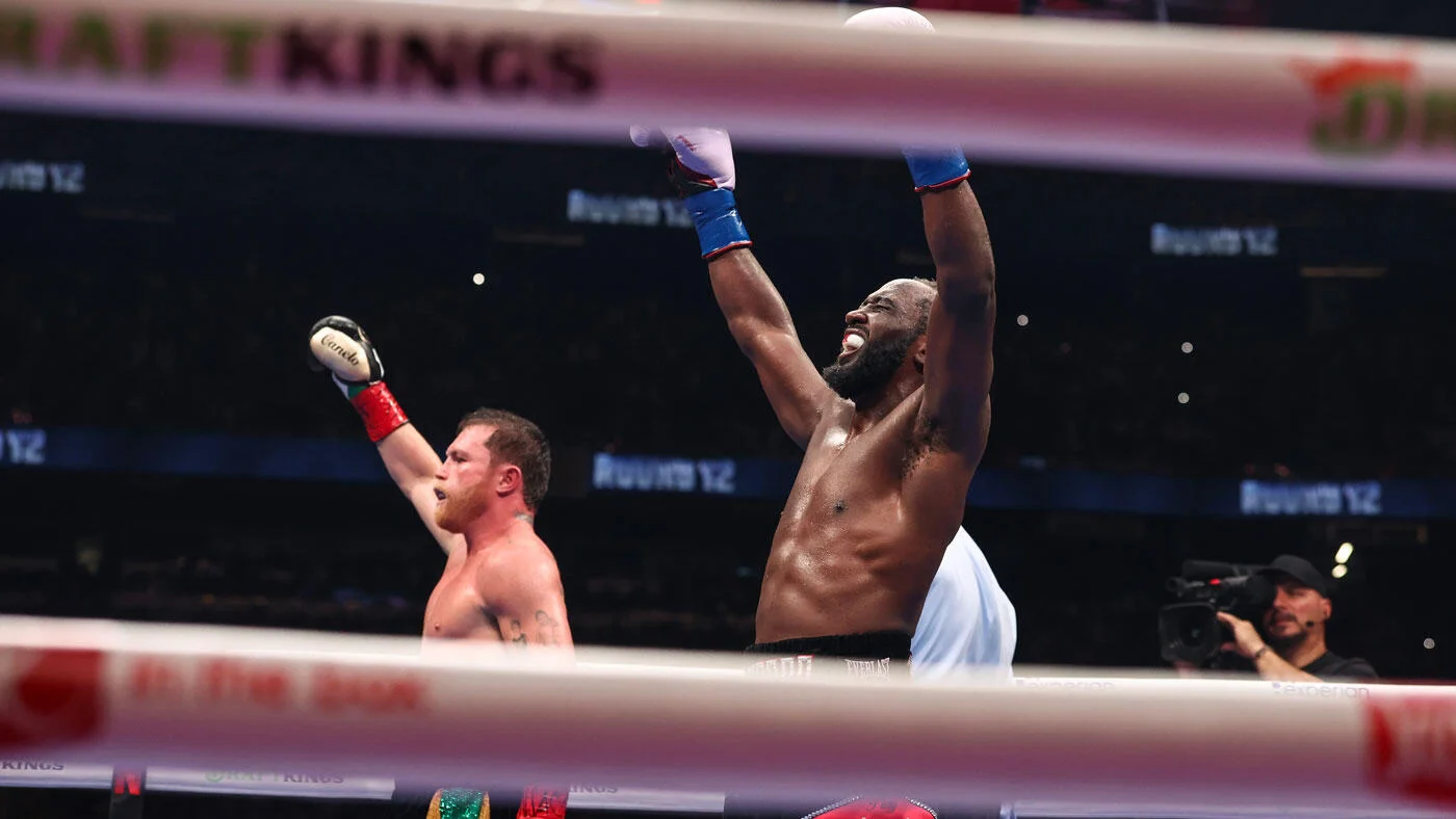 Crawford and Alvarez Celebrating